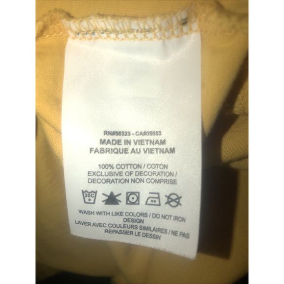 The Nike Tee Sz XL Double Swoosh Pocket T-shirt Shortsleeve Women’s Yellow/Gold - Picture 4 of 6